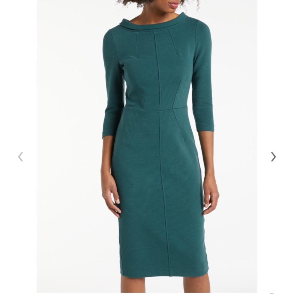 Boden Teal Marisa Ottoman Dress 18L
